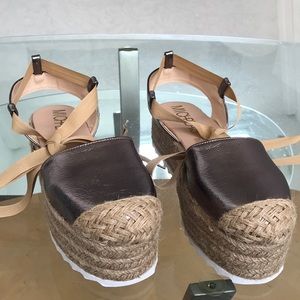 Tall closed toe espadrilles